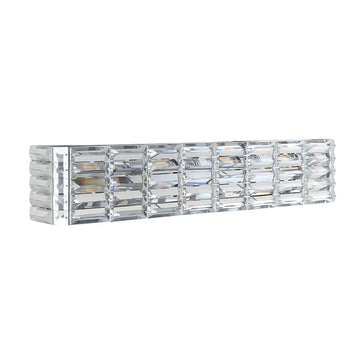 Evelyn Crystal Rectangle Iron/Crystal Glam Modern LED Vanity Light - JONATHAN Y